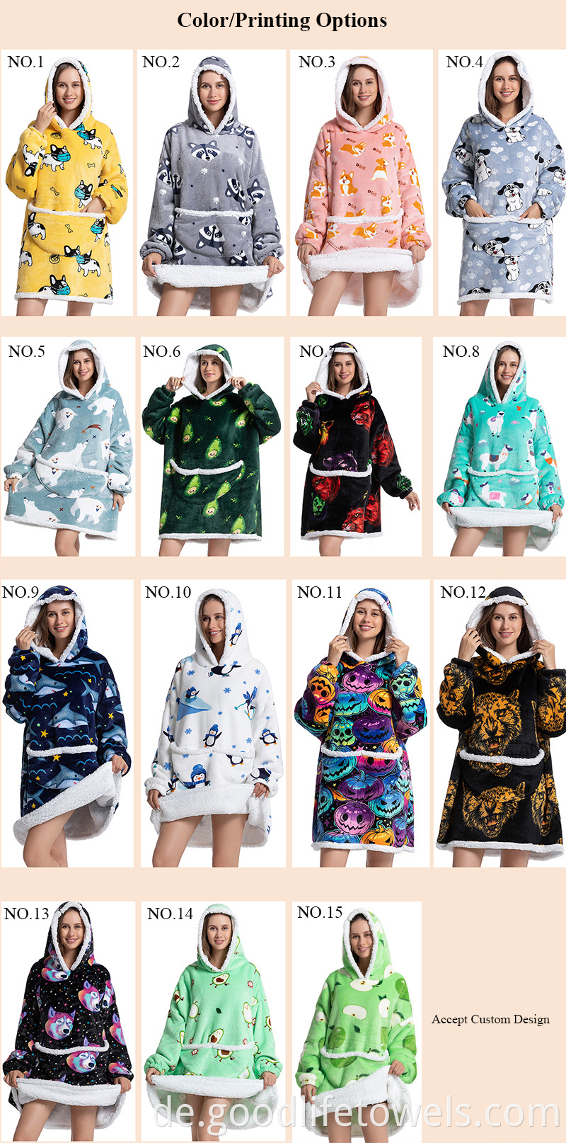 Oversized Home Wearable Fleece Blanket Hoodie